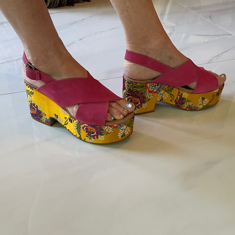 European Designer CLAYS silk and suede Sandal/Shoe